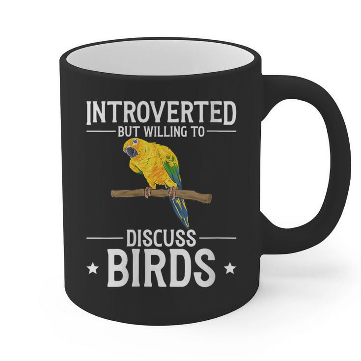 Sun Conure Introvert Parrot Bird Sun Conure Graphic Print Coffee Mug