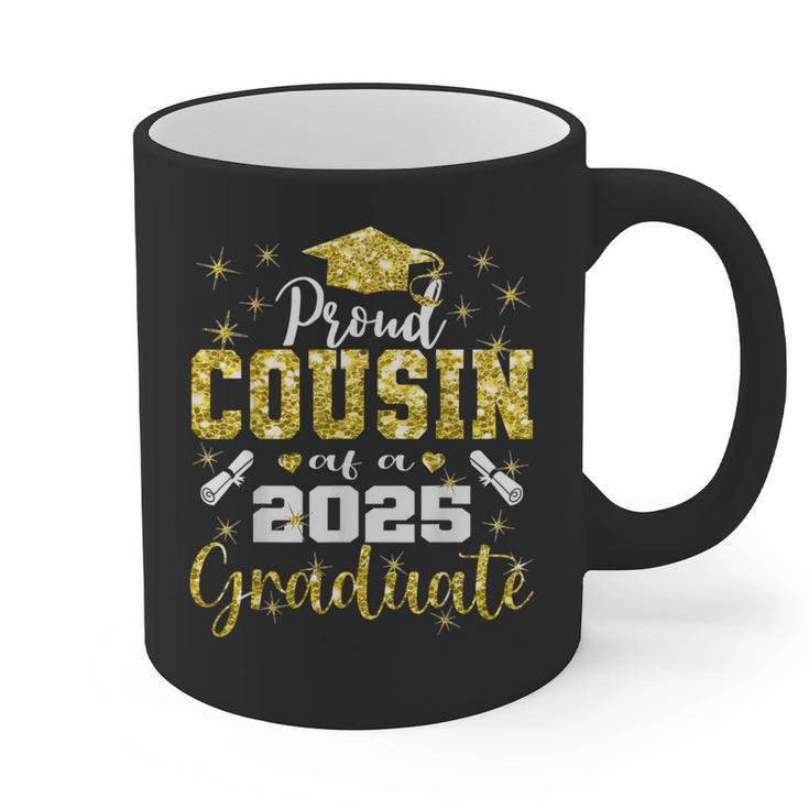 Super Proud Cousin Of 2025 Graduate Senior Graduation Family Graphic Print Coffee Mug