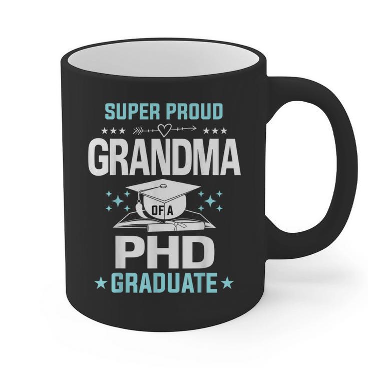 Super Proud Grandma Of A PHD Graduate Senior Graduation Graphic Print Coffee Mug