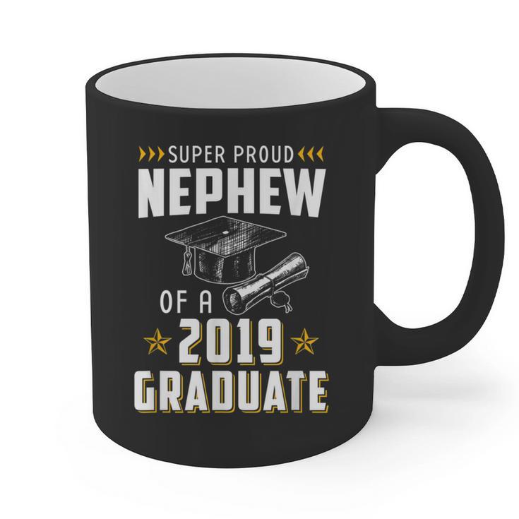 Super Proud Nephew Of A 2019 Graduate Shirt Graduation Graphic Print Coffee Mug