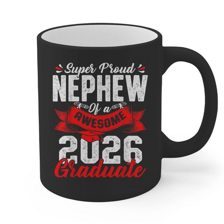 Super Proud Nephew Of a 2026 Graduate 26 Graduation Graphic Print Coffee Mug