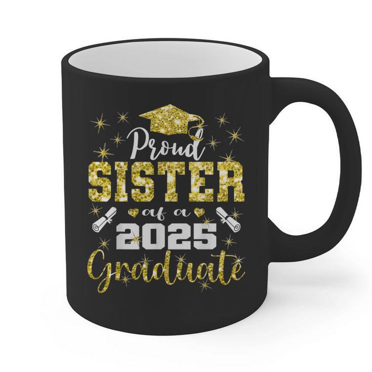 Super Proud Sister Of 2025 Graduate Senior Graduation Family Graphic Print Coffee Mug