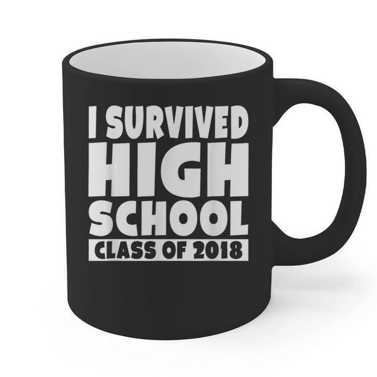I Survived High School Class Of 2018 Graduation Graphic Print Coffee Mug