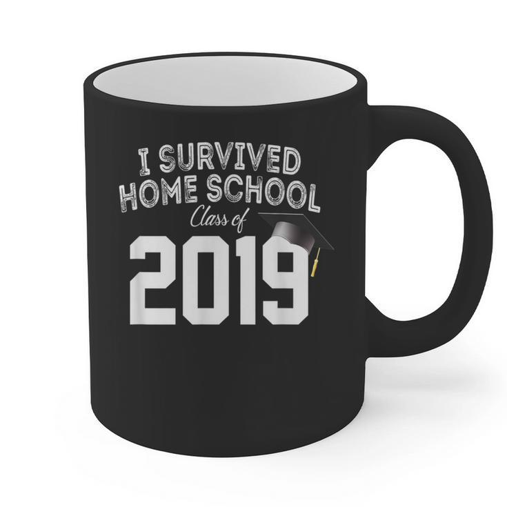 I Survived Home School Class Of 2019 Graduation t Shirt Graphic Print Coffee Mug