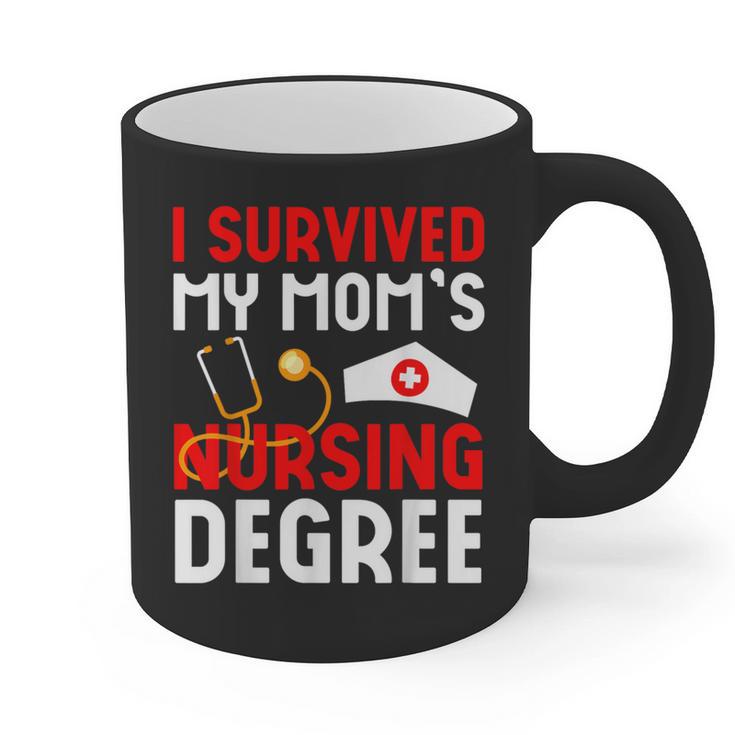 I Survived My Mom's Nursing Degree Graduation Day 2026 Graphic Print Coffee Mug