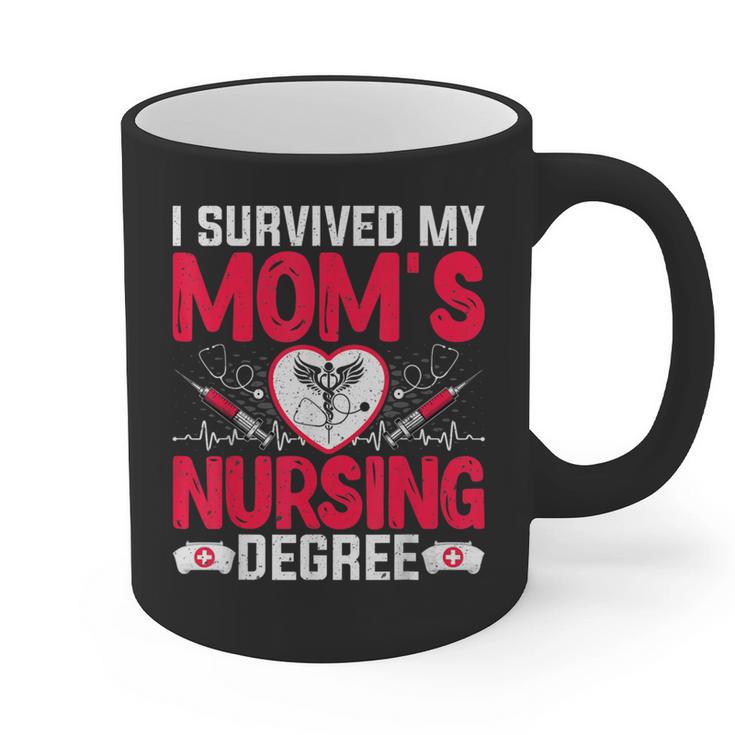 I Survived My Mom’s Nursing Degree Nurse Nursing Graduation Graphic Print Coffee Mug