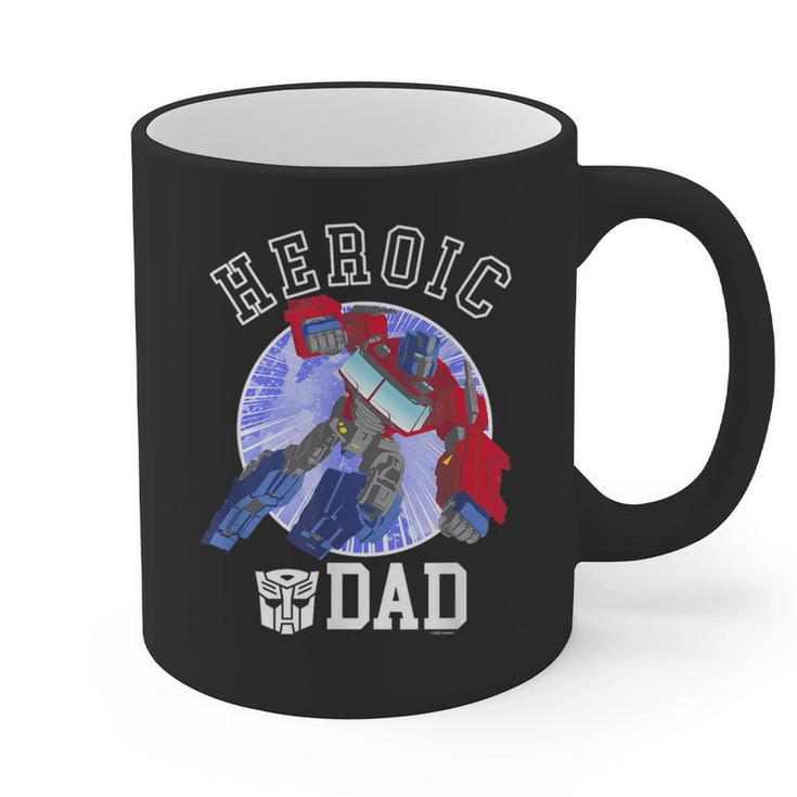 Transformers Father's Day Optimus Prime Heroic Dad Vintage Graphic Print Coffee Mug