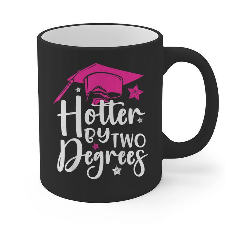 Two Degrees Hotter Graduation 2025 Diploma College Masters Graphic Print Coffee Mug