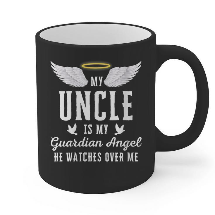 My Uncle Is My Guardian Angel In Loving Memorial Memory Tee Graphic Print Coffee Mug