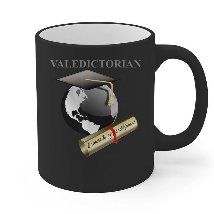 Valedictorian University Of Hard Knocks Graduation Tshirt Graphic Print Coffee Mug