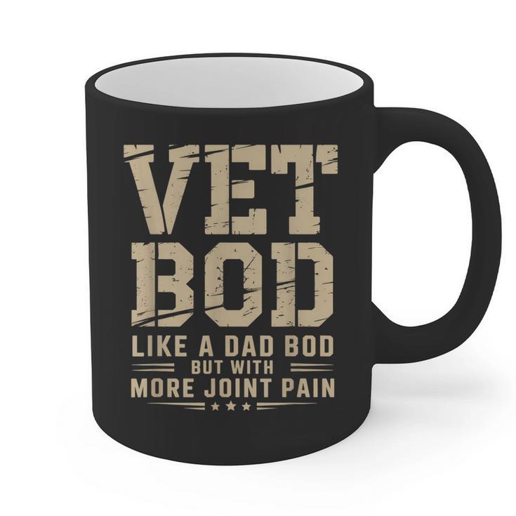 Vet BOD Like A Dad Bob Military Veteran Humor Graphic Print Coffee Mug Vet BOD Like A Dad Bob Military Veteran Humor Graphic Print Coffee Mug