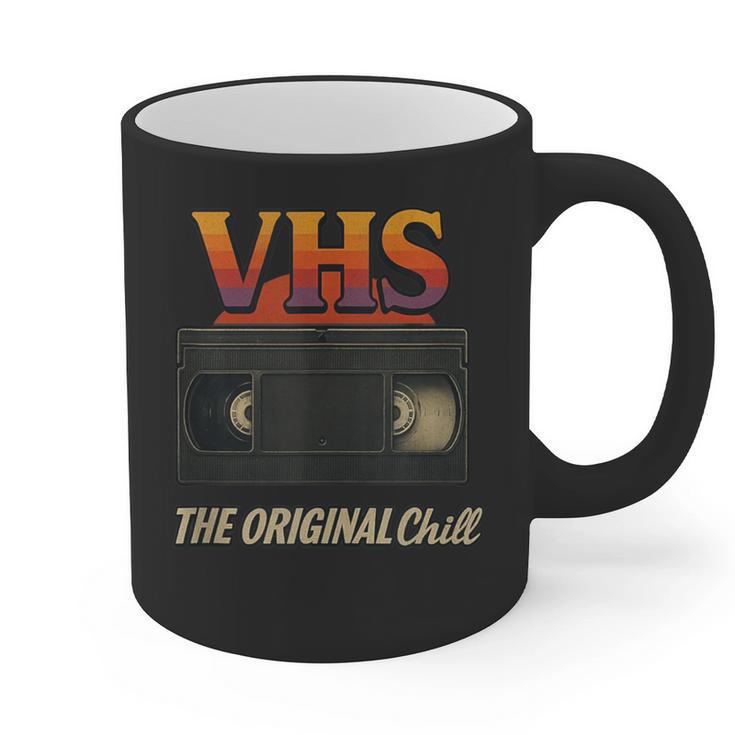 VHS Tape Nostalgia Old School Technology Humor Graphic Print Coffee Mug