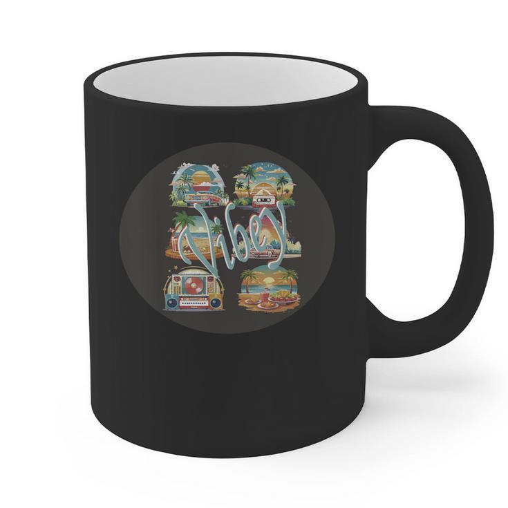 Vibey Nostalgia & Retro Charm Graphic Print Coffee Mug