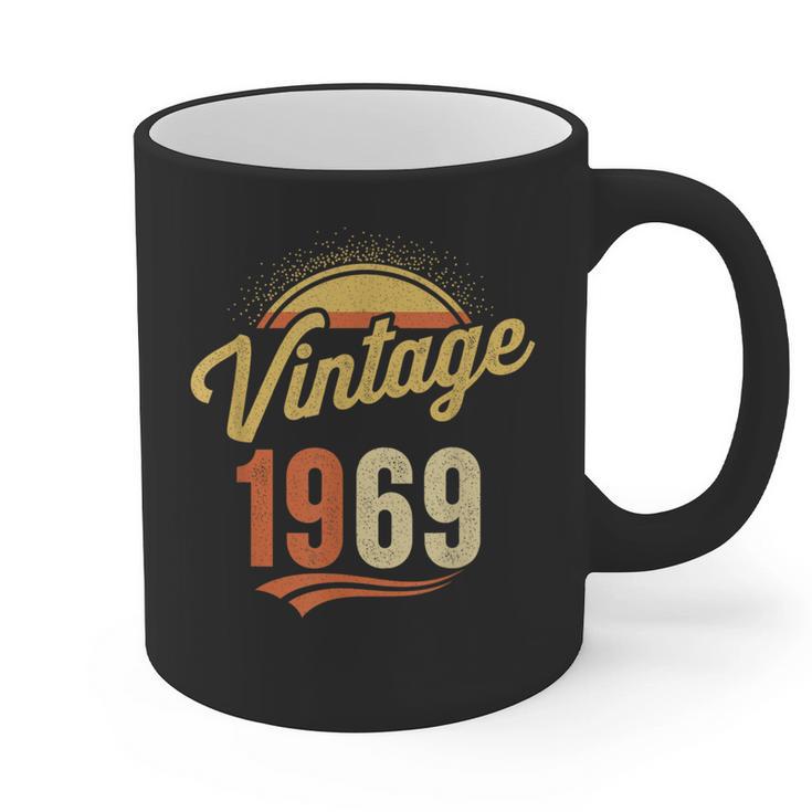Vintage 1969 Retro Era Badge For Nostalgia Fans Graphic Print Coffee Mug