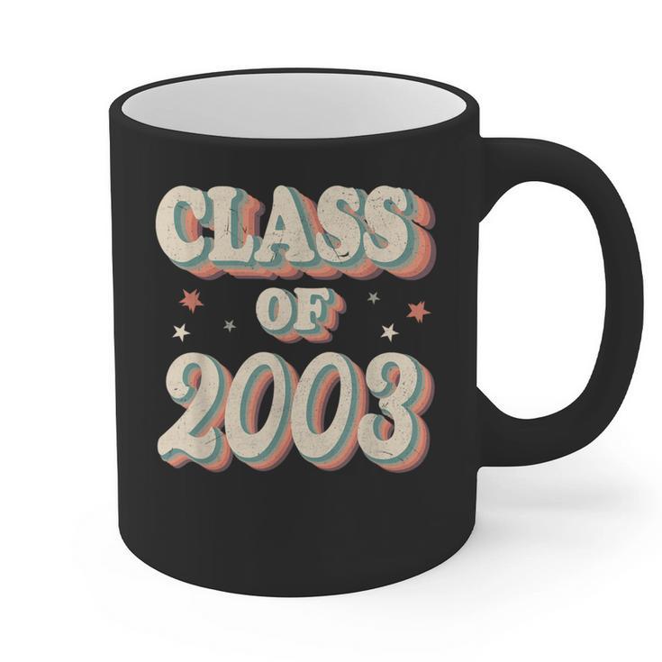 Vintage Class Of 2003 03 High School Graduation Graphic Print Coffee Mug