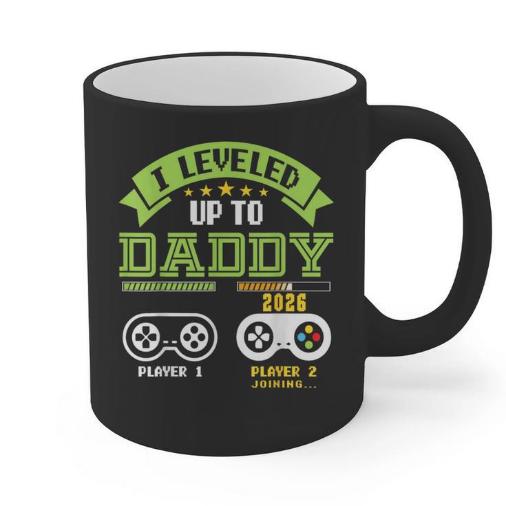 Vintage Leveling Up To Daddy 2026 Soon To Be Dad 2026 Graphic Print Coffee Mug Vintage Leveling Up To Daddy 2026 Soon To Be Dad 2026 Graphic Print Coffee Mug