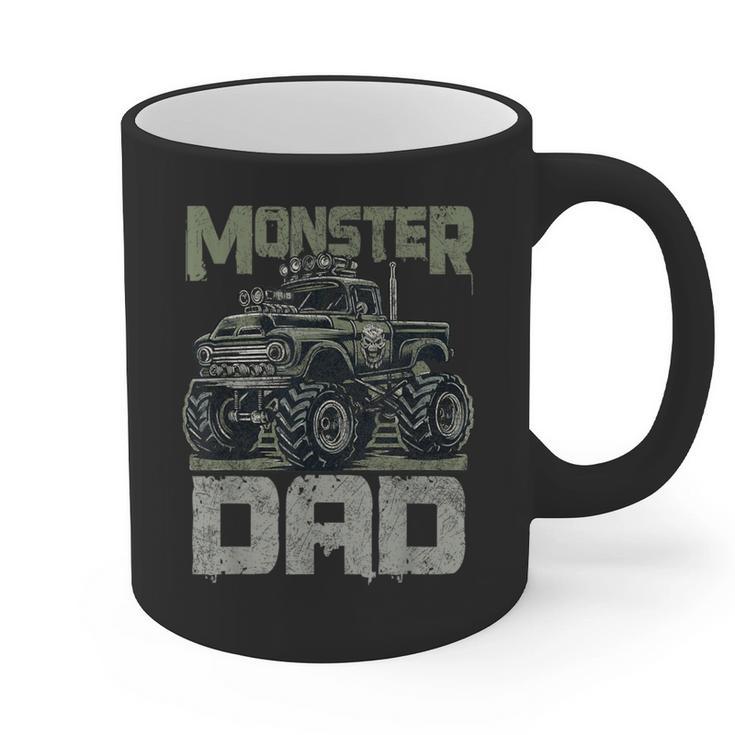 Vintage Monster Truck Lover DAD Family Matching Birthday Graphic Print Coffee Mug
