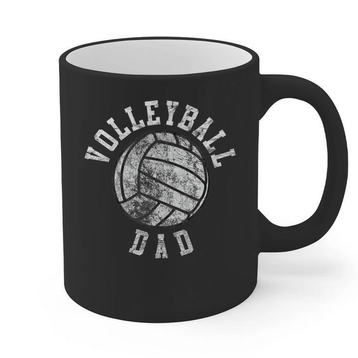 Vintage Volleyball Dad Graphic Print Coffee Mug