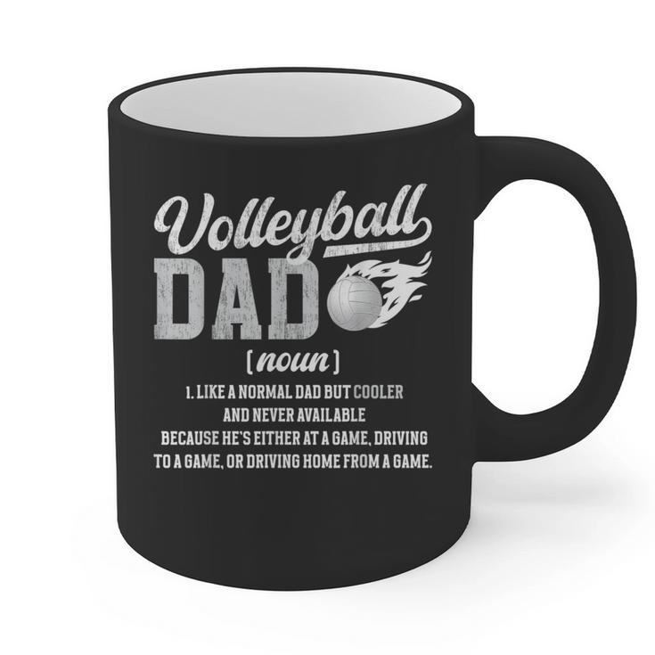 Volleyball Dad Definition Dad Of A Volleyball Player Father Graphic Print Coffee Mug