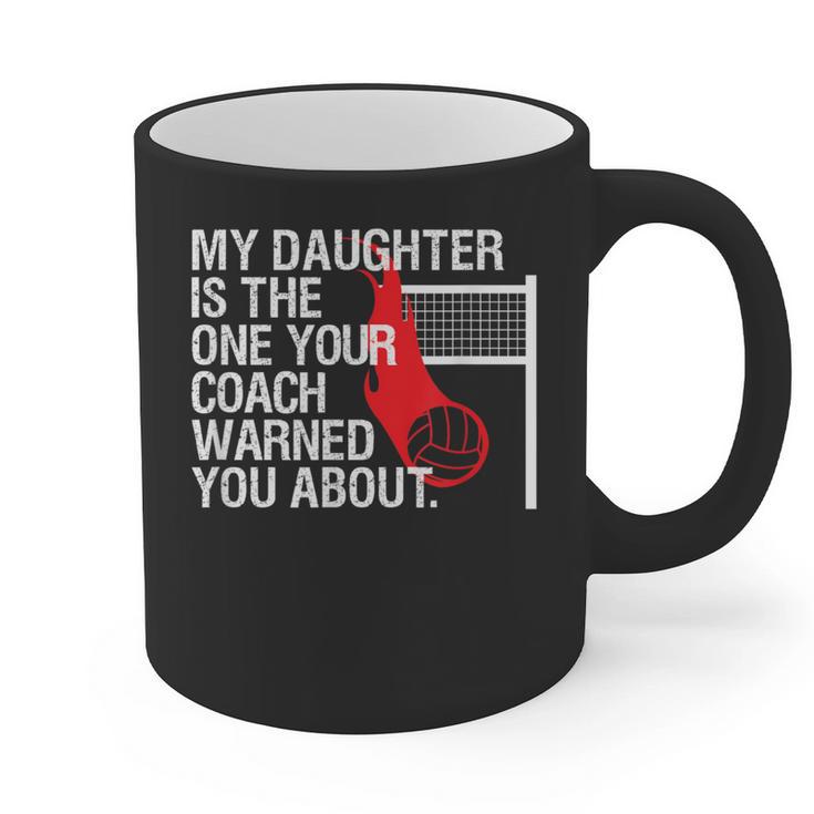 Volleyball Mom Dad Parent Shirt Daughter Player Graphic Print Coffee Mug