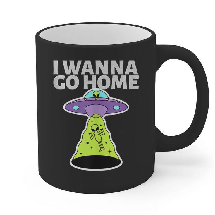I Wanna Go Home Introvert UFO UAP Flying Saucer Trippy Alien Graphic Print Coffee Mug I Wanna Go Home Introvert UFO UAP Flying Saucer Trippy Alien Graphic Print Coffee Mug