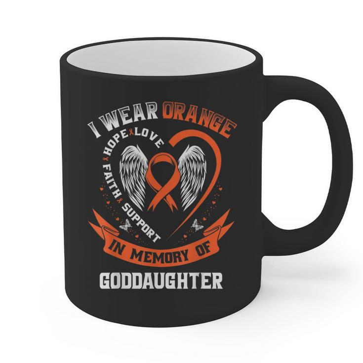 I Wear Orange In Memory Of My Goddaughter Leukemia Cancer Graphic Print Coffee Mug