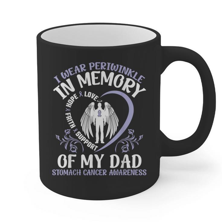I Wear Periwinkle In Memory My Dad Stomach Cancer Awareness Graphic Print Coffee Mug