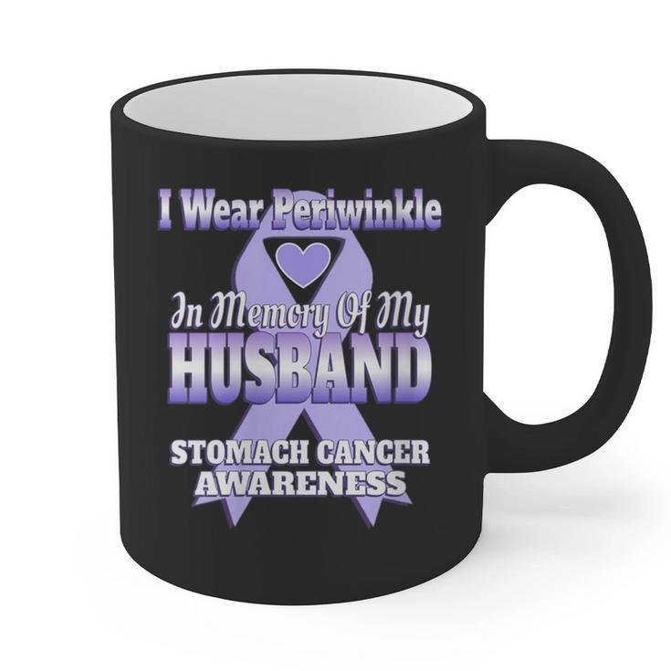 I Wear Periwinkle In Memory Of My Husband Stomach Cancer Graphic Print Coffee Mug