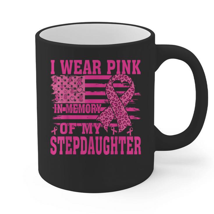 I Wear Pink In Memory Of My Stepdaughter Breast Cancer Graphic Print Coffee Mug