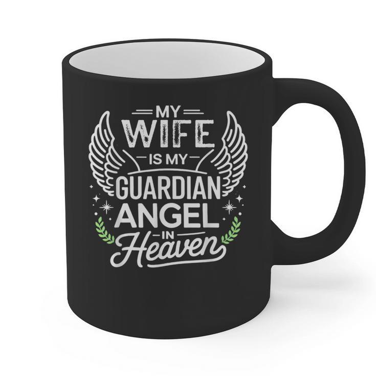 My Wife Is My Guardian Angel In Heaven Memory Memorial Graphic Print Coffee Mug