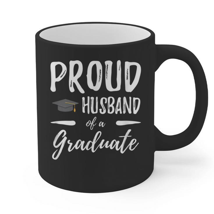 Wife's Graduation Shirt 2018 Proud Husband Of a Graduate Graphic Print Coffee Mug