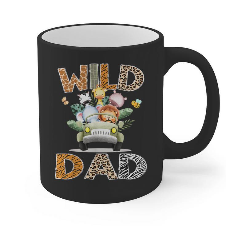 Wild Dad 1St Birthday Safari Jungle Animal Truck Graphic Print Coffee Mug