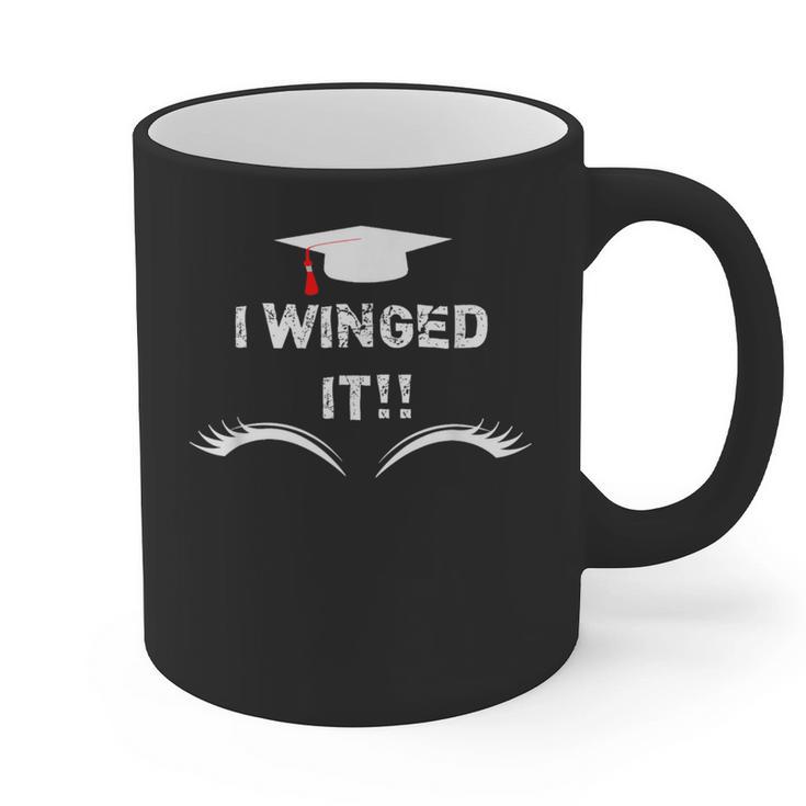 I Winged It Cosmetology Graduation Graphic Print Coffee Mug