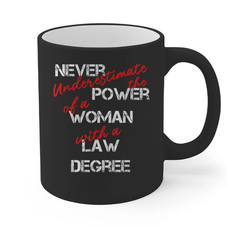 Woman Law Degree Graduation Diploma Party Graphic Print Coffee Mug