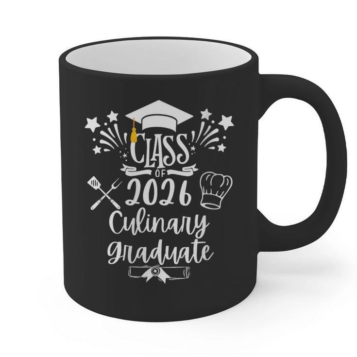 Women's Class Of 2026 Culinary Graduate Food Cuisine Chef Graduation Graphic Print Coffee Mug