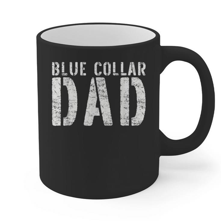 Worker Dad Workman Blue Collar Dad Graphic Print Coffee Mug