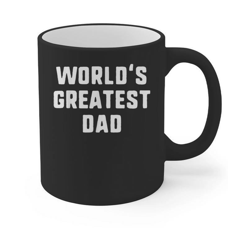 World's Greatest Dad Family Graphic Print Coffee Mug