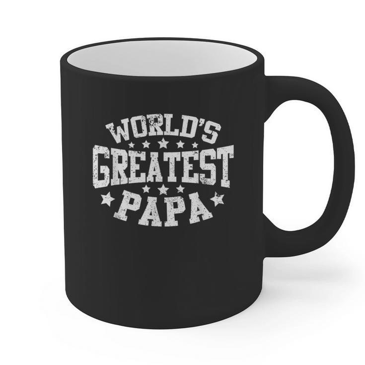 World's Greatest Papa Shirt Dad Father's Day Graphic Print Coffee Mug
