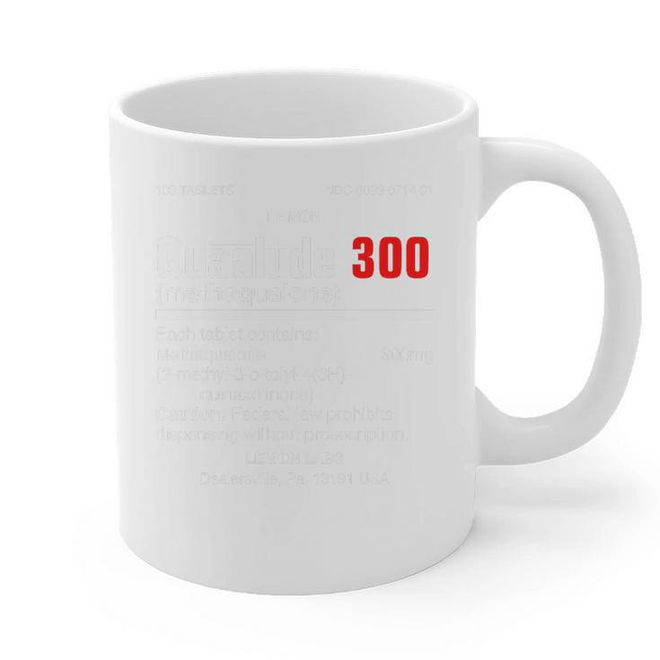 1970's Lemon Labs Quaalude 300 Label Reproduction Nostalgia Premium Tri-Blend Graphic Print Coffee Mug
