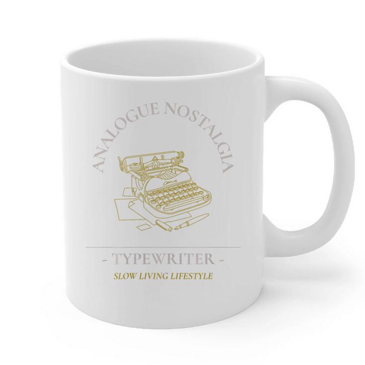 Analogue Nostalgia Typewriter Graphic Premium Tri-Blend Graphic Print Coffee Mug