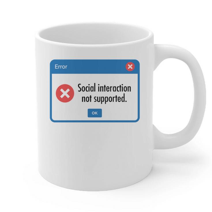 Anti Social Introvert Social Interaction Not Supported Graphic Print Coffee Mug Anti Social Introvert Social Interaction Not Supported Graphic Print Coffee Mug