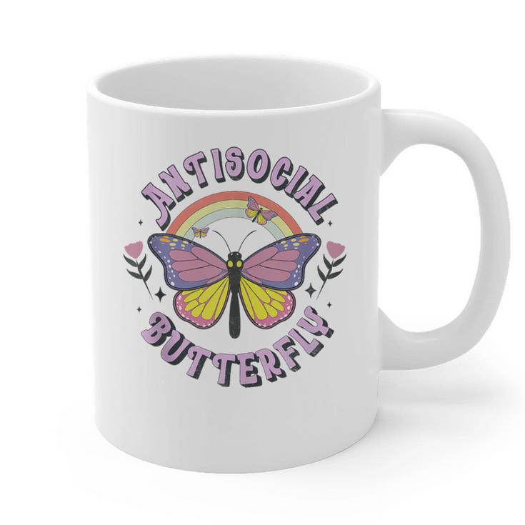 Antisocial Butterfly Tees For Introvert Men Women Girls Graphic Print Coffee Mug