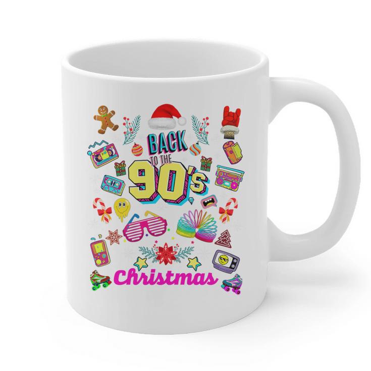 Back To 90's Christmas Nostalgia Quotes Graphic Premium Tri-Blend Graphic Print Coffee Mug