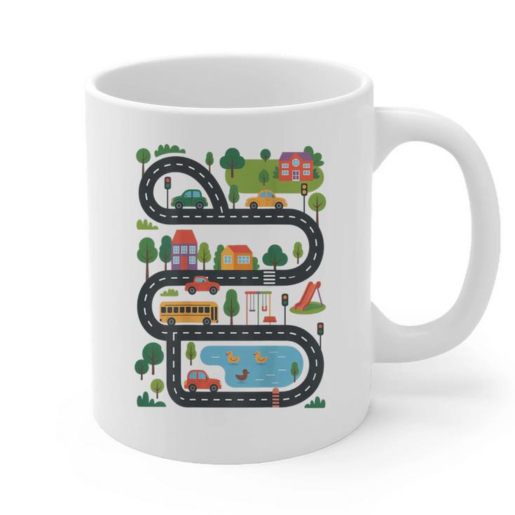 On Back Tired Dads Club Car Race Track On Dad Daddy Graphic Print Coffee Mug On Back Tired Dads Club Car Race Track On Dad Daddy Graphic Print Coffee Mug