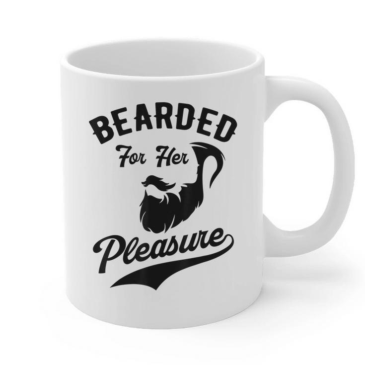 Bearded For Her Pleasure Bearded Dad Father Graphic Print Coffee Mug