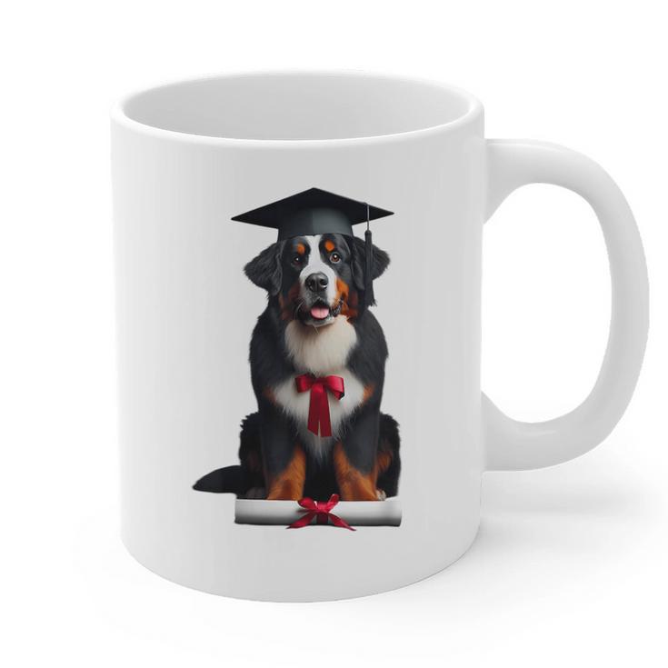 Bernese Mountain Dog Graduation Cap Graduate Training School For Men Women Girls Kids Graphic Print Coffee Mug