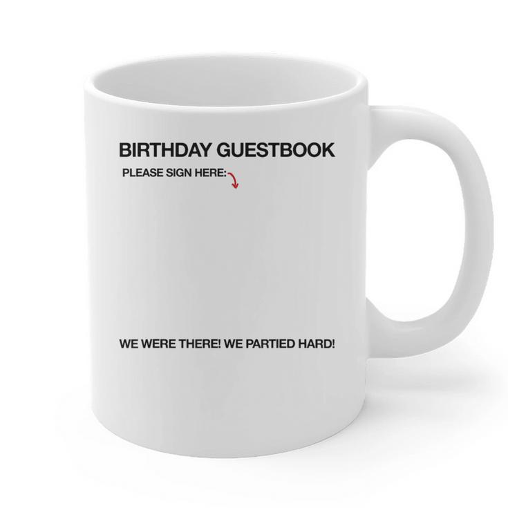 Birthday Guestbook Signable Memory Board Graphic Print Coffee Mug