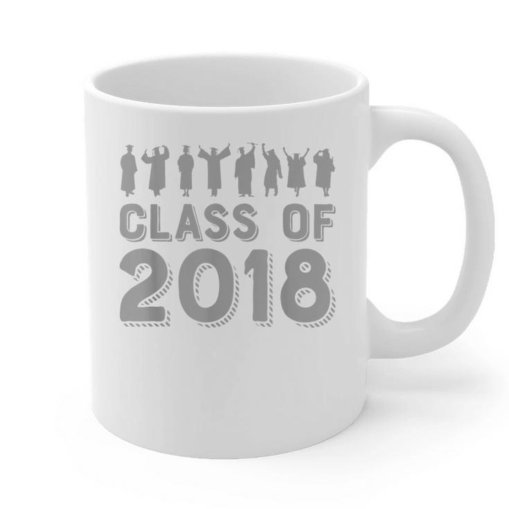 Blue & Grey Class Of 2018 Senior Graduation T Shirt Graphic Print Coffee Mug