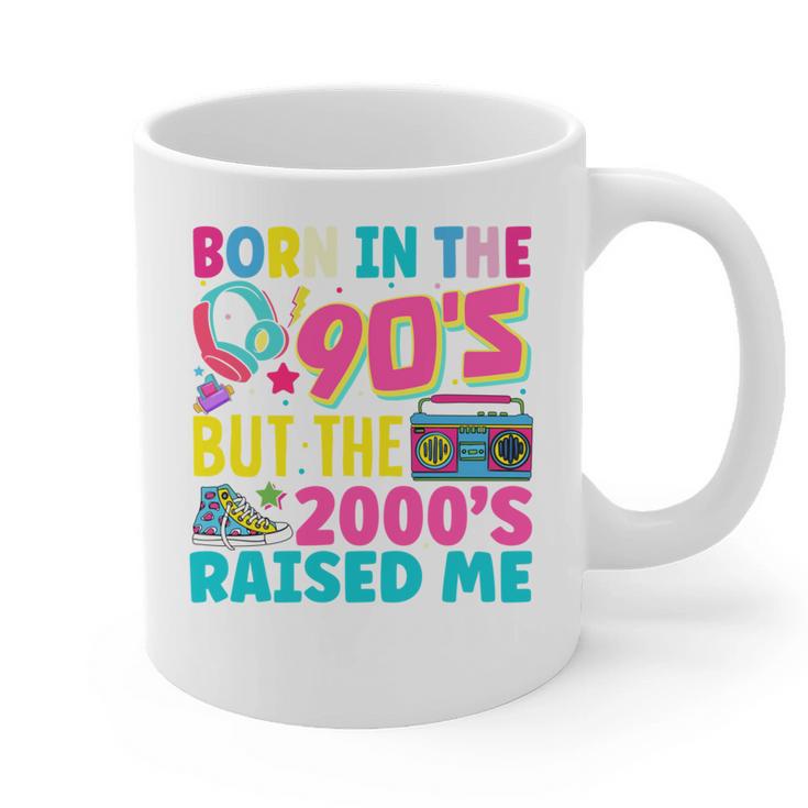 Born In The 90's But The 2000's Raised Me Y2K Nostalgia Graphic Print Coffee Mug