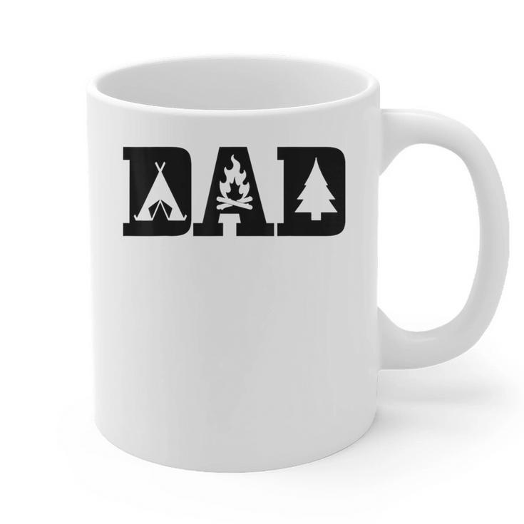 Camping Dad Father's Day Outdoor Bushcraft Camper Graphic Print Coffee Mug